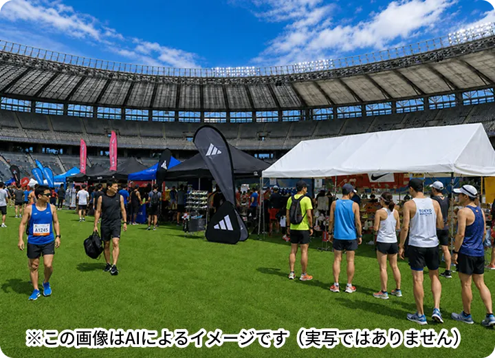 SteP SPORTS 試し履き体験ブースの様子