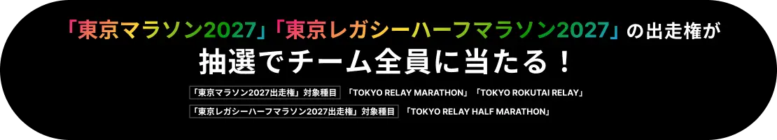 東京マラソン2027出走権